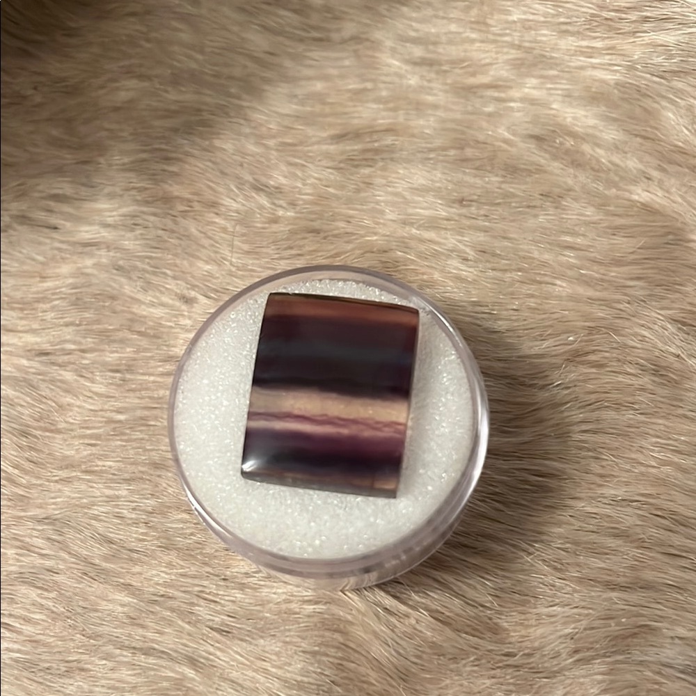 Brown, green and purple fluorite cab from Australia, Stone Pendant